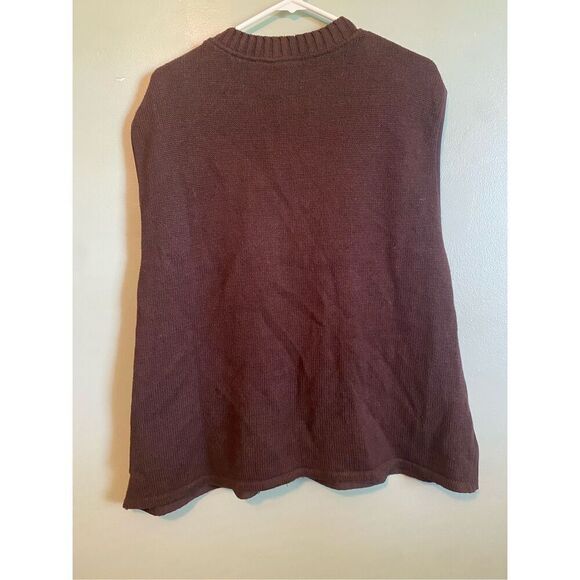 Napa Valley Vintage Patchwork Faux Leather Sweater Vest Brown Vegan 2X - Picture 5 of 5